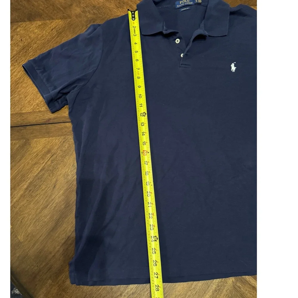 Polo Ralph Lauren Navy‎ Blue Classic Fit Polo Shirt Mens XL |W1